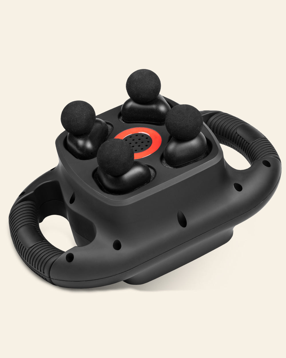Lunix LX25 4-Head Percussion Massager with Infrared Light, Charcoal Black