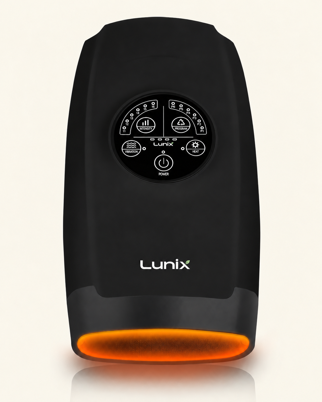 Lunix LX3 Heated Air Compression Hand Massager for Wrist and Hand, Charcoal Black