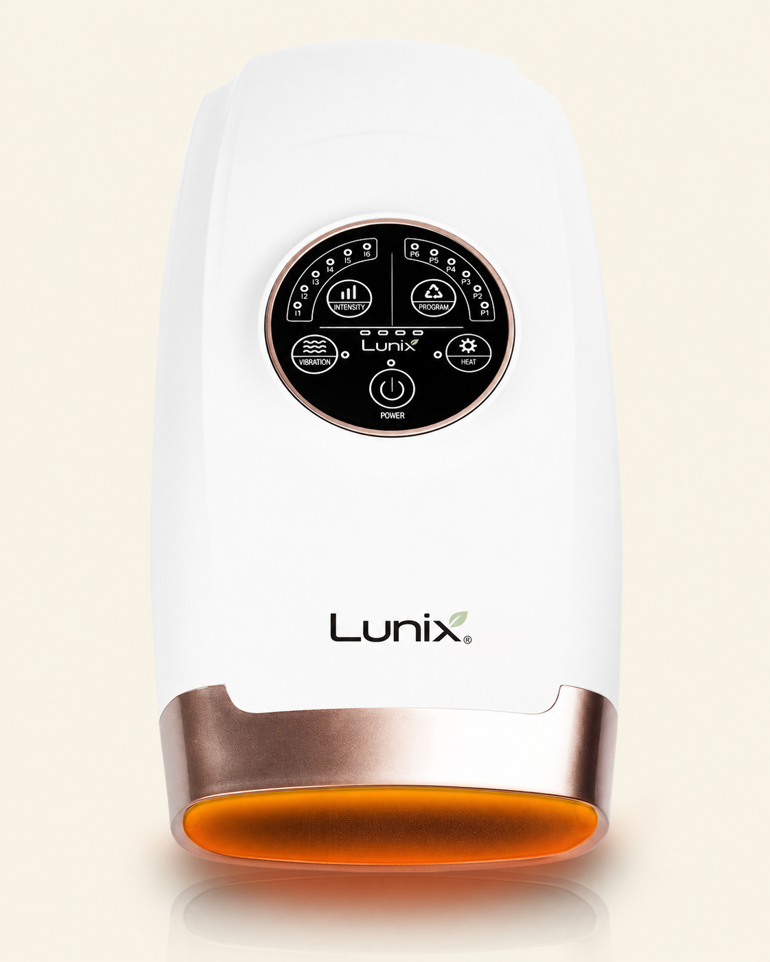 Lunix LX3 Heated Air Compression Hand Massager for Wrist and Hand, Lunar White