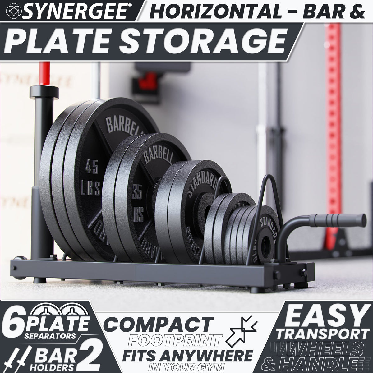 Synergee Horizontal Plate Storage Rack
