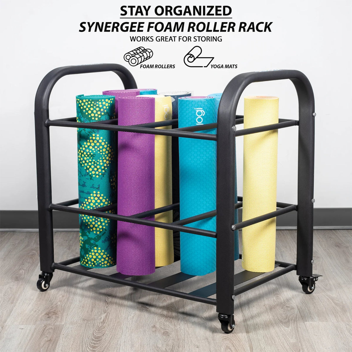 Synergee Foam Roller & Yoga Mat Storage Rack